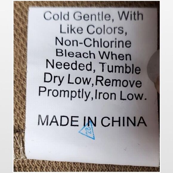 Large Tan Cropped Long Sleeve Hoodie Zip Up Top - Picture 10 of 11